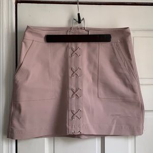 Express Pink Lace Up Skirt